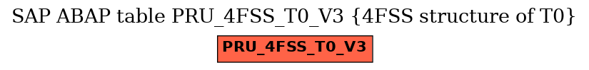 E-R Diagram for table PRU_4FSS_T0_V3 (4FSS structure of T0)
