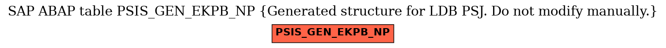 E-R Diagram for table PSIS_GEN_EKPB_NP (Generated structure for LDB PSJ. Do not modify manually.)