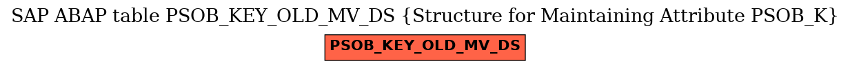 E-R Diagram for table PSOB_KEY_OLD_MV_DS (Structure for Maintaining Attribute PSOB_K)