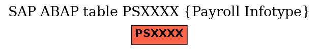 E-R Diagram for table PSXXXX (Payroll Infotype)