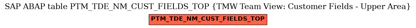 E-R Diagram for table PTM_TDE_NM_CUST_FIELDS_TOP (TMW Team View: Customer Fields - Upper Area)