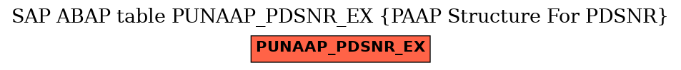 E-R Diagram for table PUNAAP_PDSNR_EX (PAAP Structure For PDSNR)