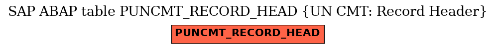 E-R Diagram for table PUNCMT_RECORD_HEAD (UN CMT: Record Header)