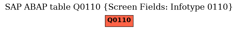 E-R Diagram for table Q0110 (Screen Fields: Infotype 0110)