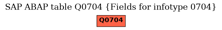 E-R Diagram for table Q0704 (Fields for infotype 0704)