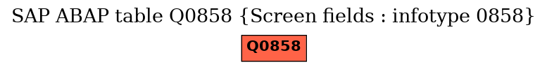 E-R Diagram for table Q0858 (Screen fields : infotype 0858)