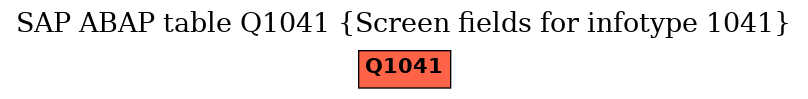 E-R Diagram for table Q1041 (Screen fields for infotype 1041)