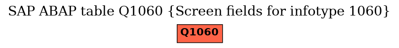 E-R Diagram for table Q1060 (Screen fields for infotype 1060)