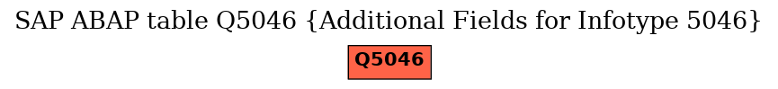 E-R Diagram for table Q5046 (Additional Fields for Infotype 5046)