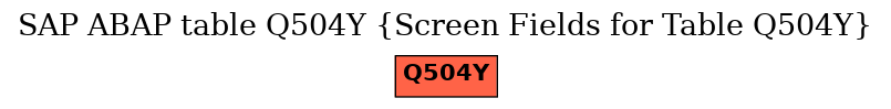 E-R Diagram for table Q504Y (Screen Fields for Table Q504Y)