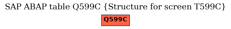 E-R Diagram for table Q599C (Structure for screen T599C)