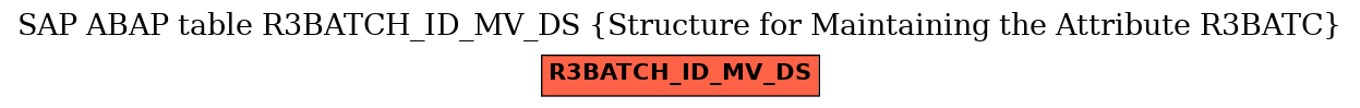 E-R Diagram for table R3BATCH_ID_MV_DS (Structure for Maintaining the Attribute R3BATC)