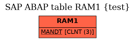 E-R Diagram for table RAM1 (test)