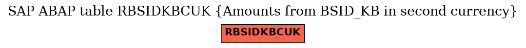 E-R Diagram for table RBSIDKBCUK (Amounts from BSID_KB in second currency)