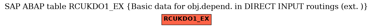 E-R Diagram for table RCUKDO1_EX (Basic data for obj.depend. in DIRECT INPUT routings (ext. ))