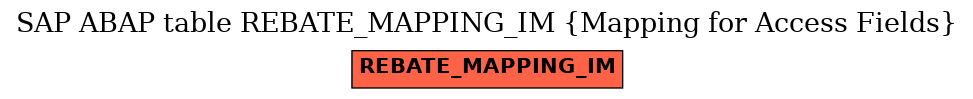 E-R Diagram for table REBATE_MAPPING_IM (Mapping for Access Fields)