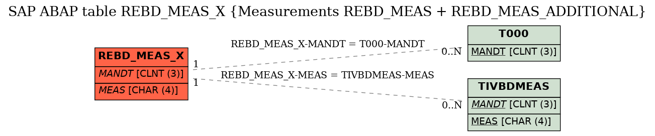 E-R Diagram for table REBD_MEAS_X (Measurements REBD_MEAS + REBD_MEAS_ADDITIONAL)