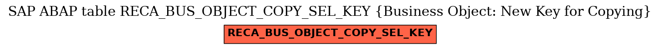 E-R Diagram for table RECA_BUS_OBJECT_COPY_SEL_KEY (Business Object: New Key for Copying)