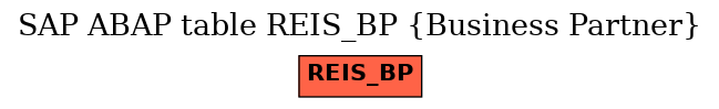 E-R Diagram for table REIS_BP (Business Partner)