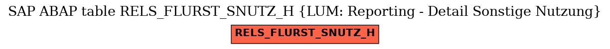 E-R Diagram for table RELS_FLURST_SNUTZ_H (LUM: Reporting - Detail Sonstige Nutzung)