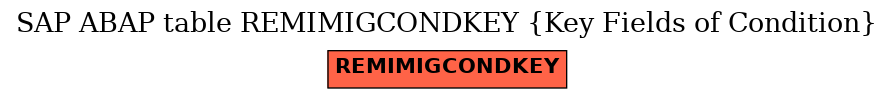 E-R Diagram for table REMIMIGCONDKEY (Key Fields of Condition)