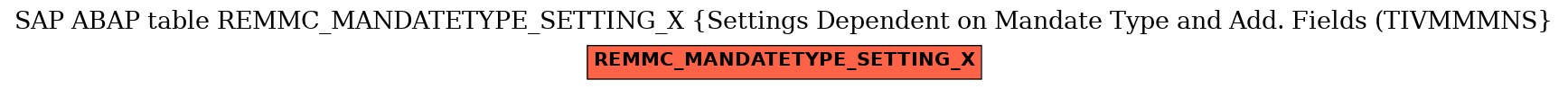 E-R Diagram for table REMMC_MANDATETYPE_SETTING_X (Settings Dependent on Mandate Type and Add. Fields (TIVMMMNS)