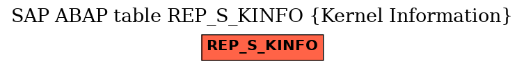 E-R Diagram for table REP_S_KINFO (Kernel Information)
