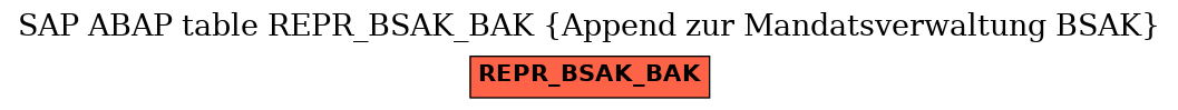 E-R Diagram for table REPR_BSAK_BAK (Append zur Mandatsverwaltung BSAK)
