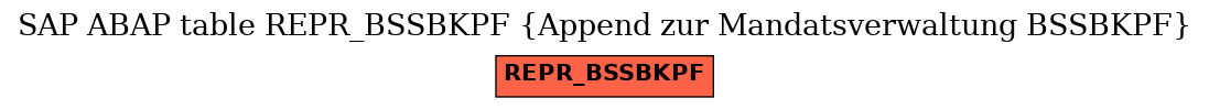 E-R Diagram for table REPR_BSSBKPF (Append zur Mandatsverwaltung BSSBKPF)
