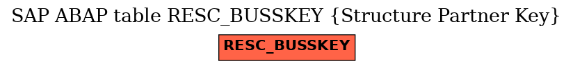 E-R Diagram for table RESC_BUSSKEY (Structure Partner Key)