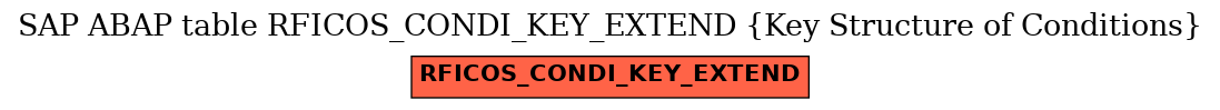 E-R Diagram for table RFICOS_CONDI_KEY_EXTEND (Key Structure of Conditions)