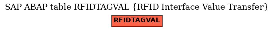 E-R Diagram for table RFIDTAGVAL (RFID Interface Value Transfer)