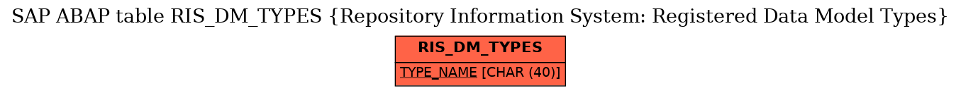 E-R Diagram for table RIS_DM_TYPES (Repository Information System: Registered Data Model Types)