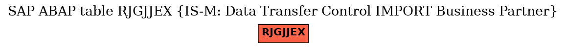 E-R Diagram for table RJGJJEX (IS-M: Data Transfer Control IMPORT Business Partner)