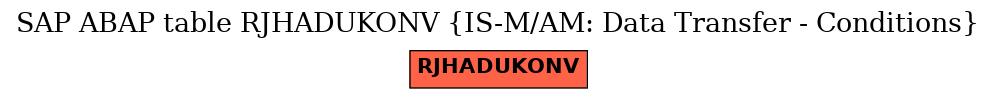 E-R Diagram for table RJHADUKONV (IS-M/AM: Data Transfer - Conditions)