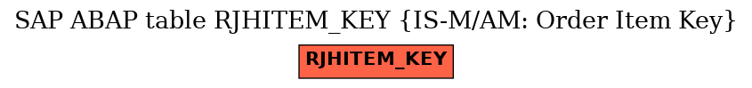 E-R Diagram for table RJHITEM_KEY (IS-M/AM: Order Item Key)
