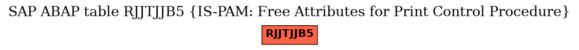 E-R Diagram for table RJJTJJB5 (IS-PAM: Free Attributes for Print Control Procedure)