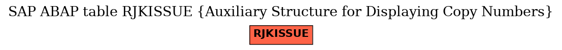 E-R Diagram for table RJKISSUE (Auxiliary Structure for Displaying Copy Numbers)