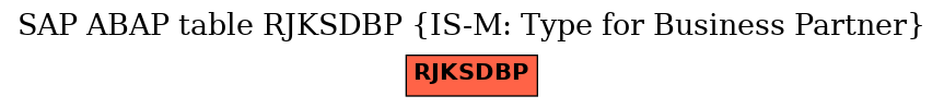 E-R Diagram for table RJKSDBP (IS-M: Type for Business Partner)