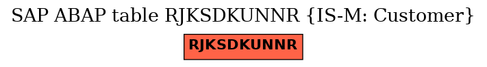 E-R Diagram for table RJKSDKUNNR (IS-M: Customer)