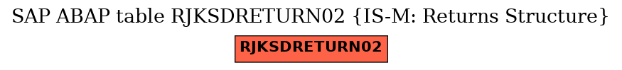 E-R Diagram for table RJKSDRETURN02 (IS-M: Returns Structure)