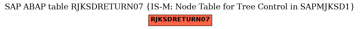 E-R Diagram for table RJKSDRETURN07 (IS-M: Node Table for Tree Control in SAPMJKSD1)