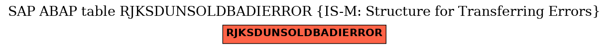 E-R Diagram for table RJKSDUNSOLDBADIERROR (IS-M: Structure for Transferring Errors)