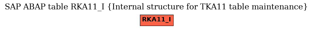 E-R Diagram for table RKA11_I (Internal structure for TKA11 table maintenance)