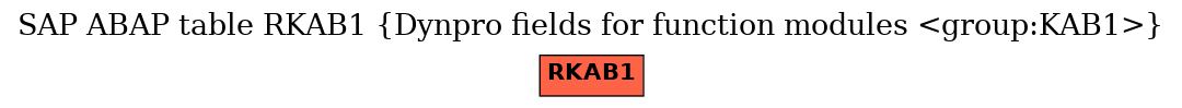 E-R Diagram for table RKAB1 (Dynpro fields for function modules <group:KAB1>)