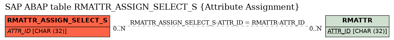 E-R Diagram for table RMATTR_ASSIGN_SELECT_S (Attribute Assignment)