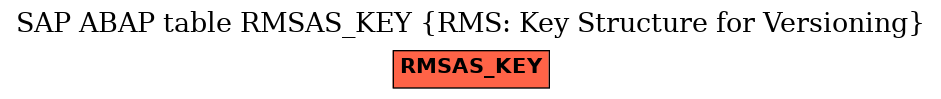 E-R Diagram for table RMSAS_KEY (RMS: Key Structure for Versioning)