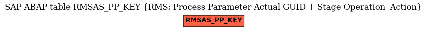 E-R Diagram for table RMSAS_PP_KEY (RMS: Process Parameter Actual GUID + Stage Operation  Action)