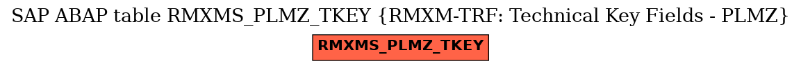 E-R Diagram for table RMXMS_PLMZ_TKEY (RMXM-TRF: Technical Key Fields - PLMZ)