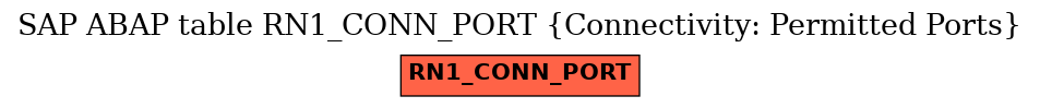 E-R Diagram for table RN1_CONN_PORT (Connectivity: Permitted Ports)